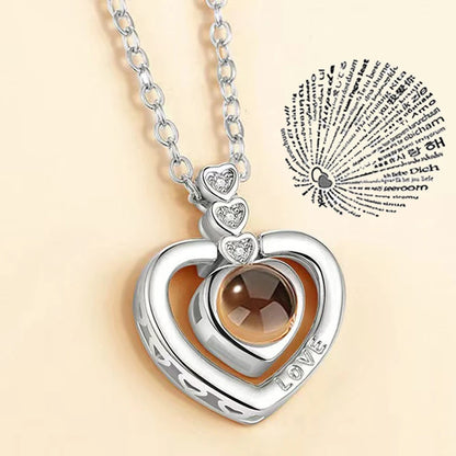 Love Heart Necklaces W/ Engraved "Love"